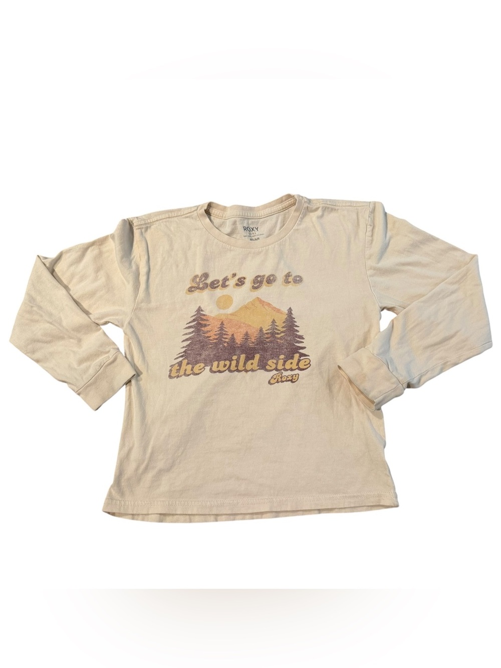 Roxy Girl Wild Side Ling Sleeve Shirt Size Large 12
